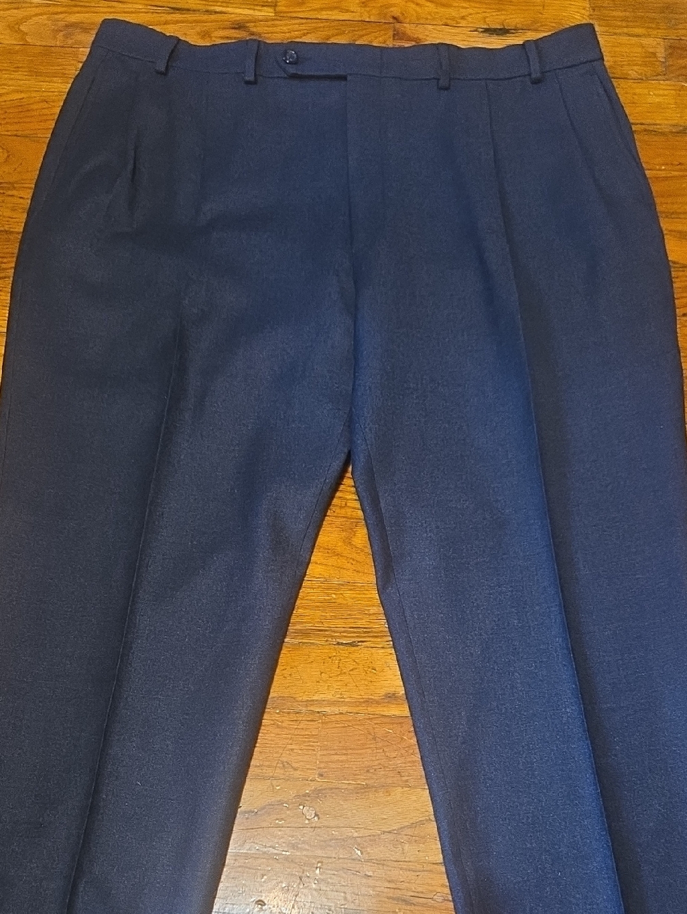 Nautica Men's Dress Pants Size 42x30 (29) Gray 100% Wool Pleated Cuffed Trousers